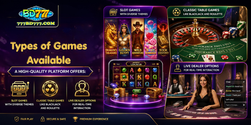 Online casinos offer a wide variety of games,